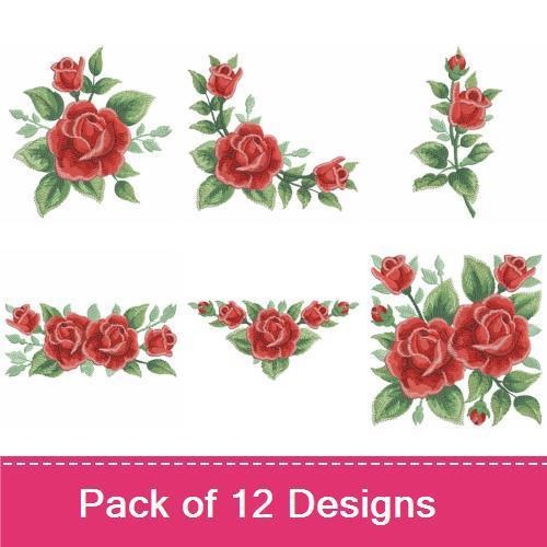 Watercolor Red Roses