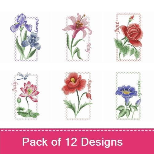 Watercolor Flowers Of The Month