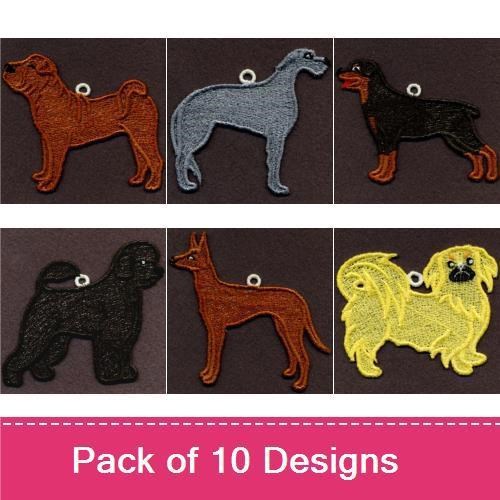 Dog Breeds Embroidery Bundle – St. Bernard & More (10 Designs)