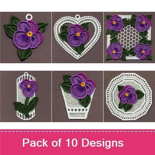 FSL Pansy Ornaments