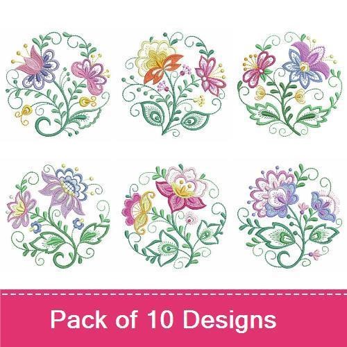 Jacobean Floral Circle