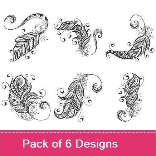Blackwork Feathers