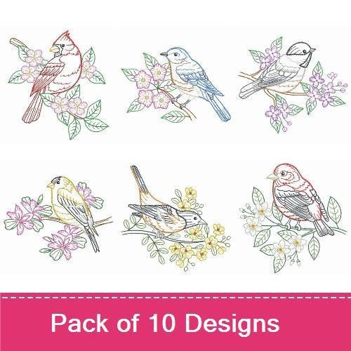 Vintage Birds And Blooms