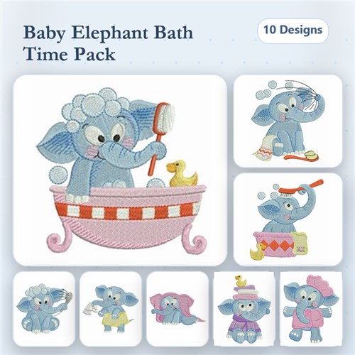 Bathtime Elephants