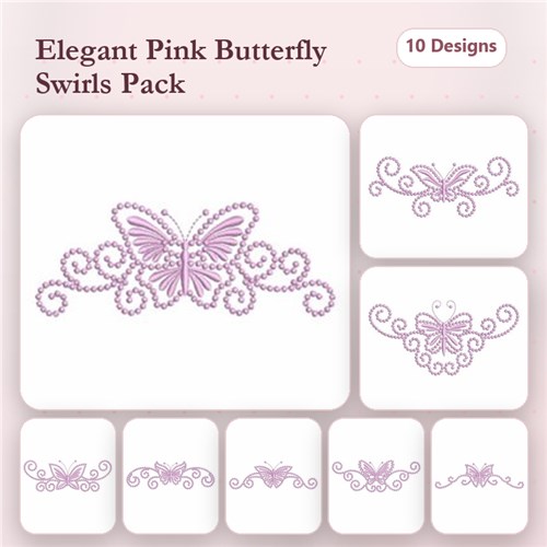 Candlewicking Butterfly Border Candlewicking Butterfly Border