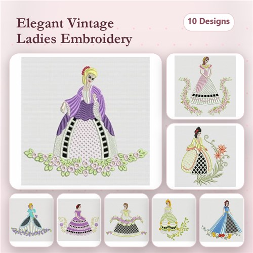 Cutwork Victorian Belles