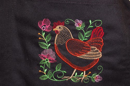 Rippled Rooster & Hen Embroidery Bundle – Elegant Rooster, Chic Hen, Rooster in Garden & More (10 Designs)