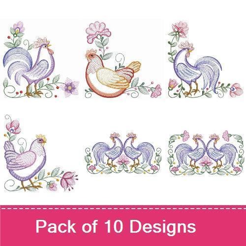Rippled Rooster And Hen 2