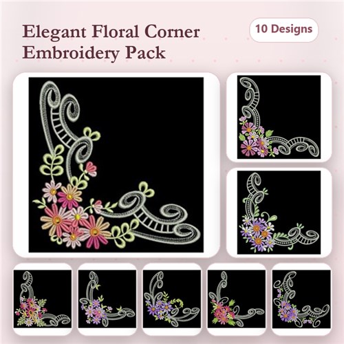 Elegant Flower Corners