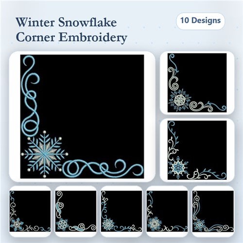 Elegant Snowflake Corners