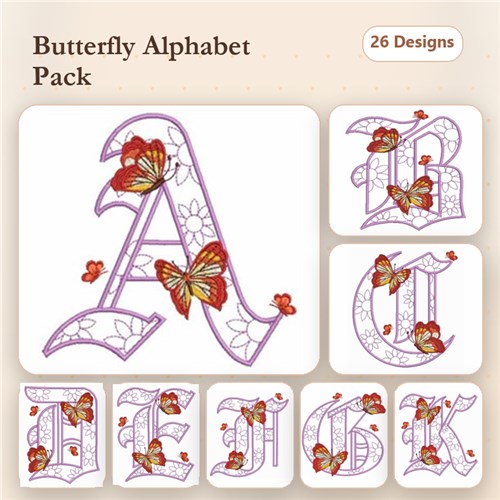 Fluttering Fancy Alphabets