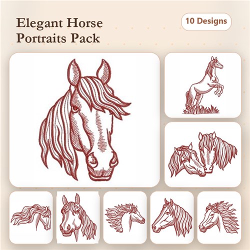 Redwork Horse