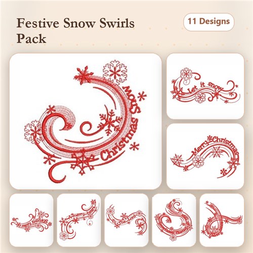 Redwork Snowflake Dance