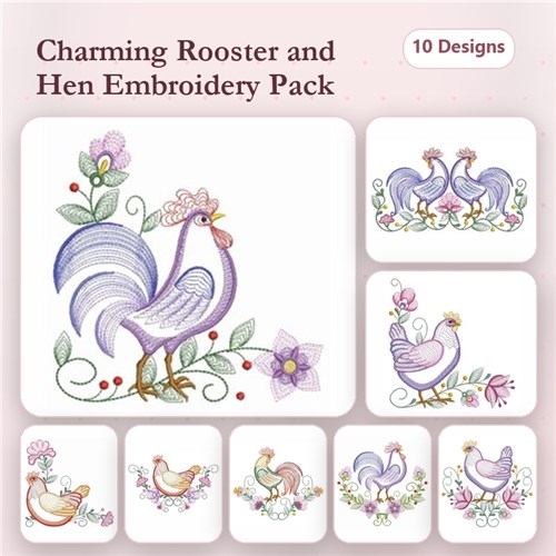 Rippled Rooster And Hen 2