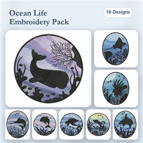 Sea Life Silhouettes