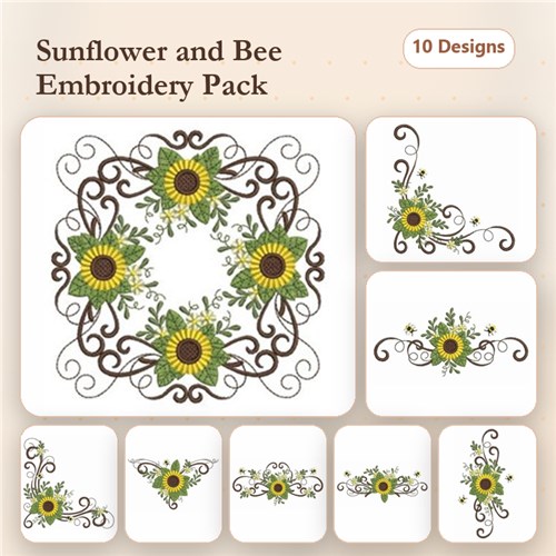 Sunflowers And Bees 2