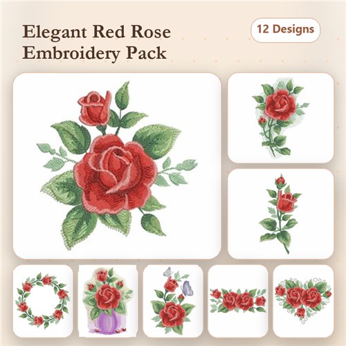 Watercolor Red Roses