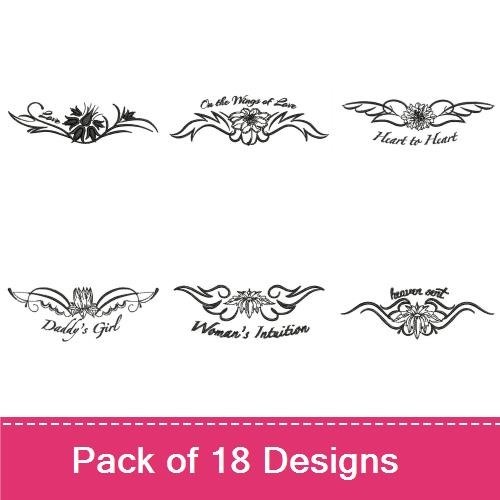 Romantic Heart & Floral Embroidery Designs Bundle – Home Sweet Home, Falling For You, Be Mine & More (18 Designs)
