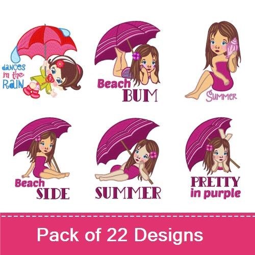 Kids Holiday Embroidery Designs Bundle – Big Sister, Let It Snow, School Spirit & More (22 Designs)