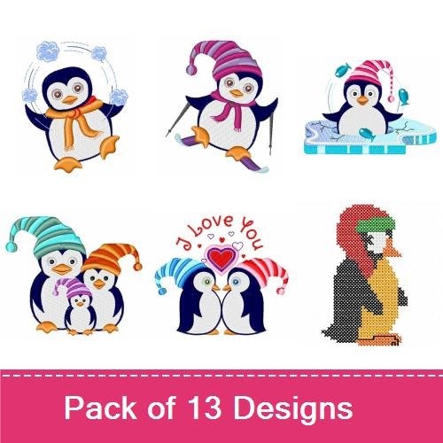 Cute Winter Penguins