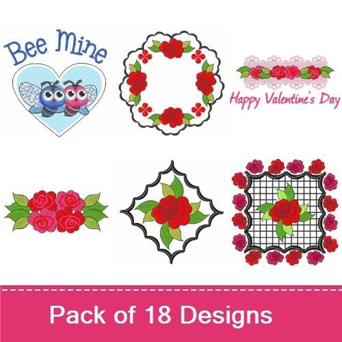 Love and Bees Embroidery Bundle – Teddy Bear Couple, I Love You Girl, Two Owls & More (18 Designs)
