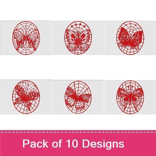 FSL Butterfly Lace Embroidery Bundle – Butterfly Lace Design 1, Butterfly Lace Design 2, Butterfly Lace Design 3 & More (10 Designs)