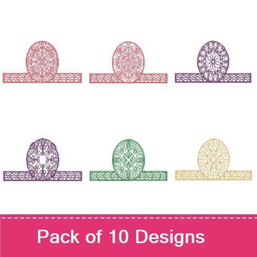 FSL Decorative Lace Embroidery Designs Bundle – Lace Motif 1, Lace Motif 2, Lace Motif 3 & More (10 Designs)