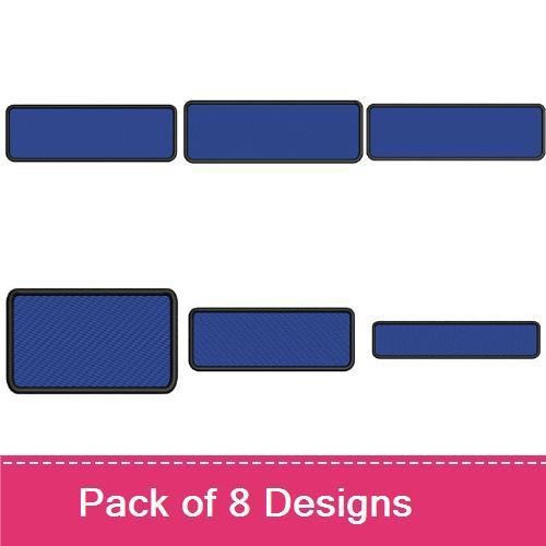Key Fob Embroidery Designs Bundle – Rectangular Key Fobs 1-8 & More (8 Designs)
