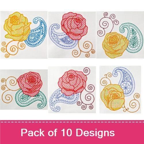 Rose Flower bloom set
