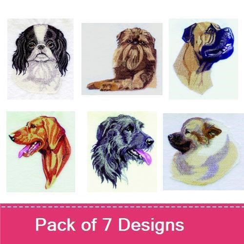 Dog Breed Embroidery Bundle – Cavalier King Charles Spaniel & More (7 Designs)