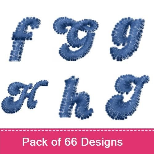 Denim Numbers and Symbols Embroidery Designs Bundle – Denim Number Zero, One, Two, Three & More (66 Designs)