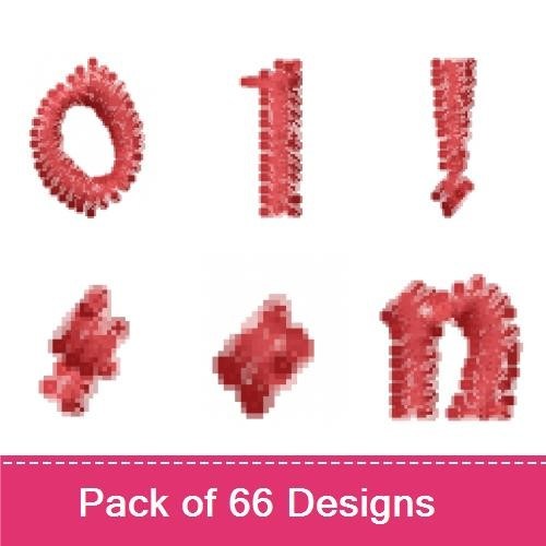 Balloon Numbers Embroidery Designs Bundle – Balloon Number 0, Balloon Number 1, Balloon Number 2 & More (66 Designs)