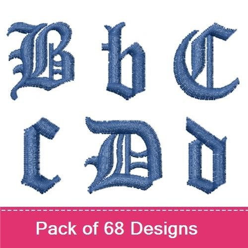 Denim Alphabet & Symbols Embroidery Bundle – Number 0, Number 1, Number 2, Number 3 & More (68 Designs)