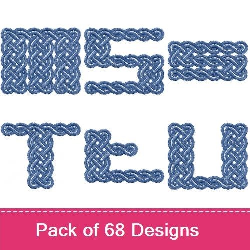Celtic Knot Embroidery Bundle – Frame, Numbers & More (68 Designs)