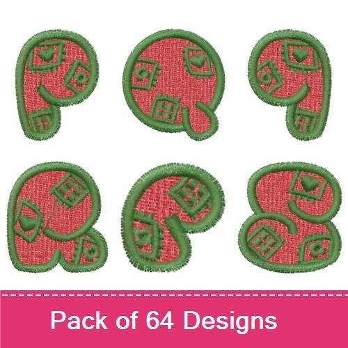Applique Playful Number Embroidery Bundle – Circle Patch, Number 0, Number 1 & More (64 Designs)