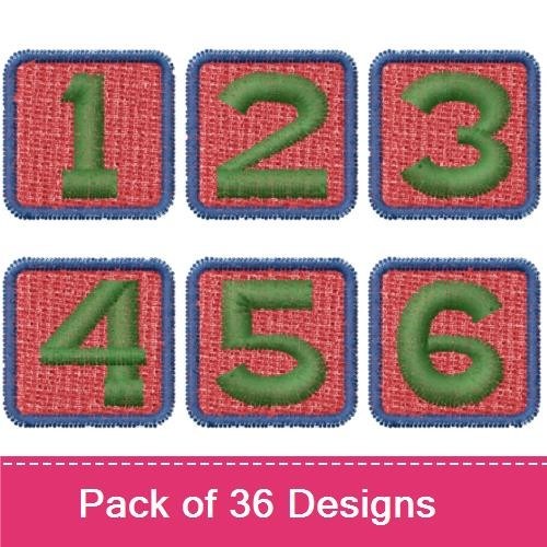 Letters & Numbers Embroidery Designs Bundle – Vintage Alphabet, Number 0, Number 1 & More (36 Designs)