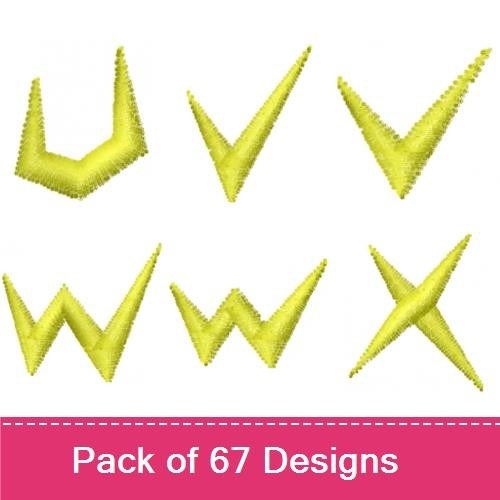 Lightning Bolt Embroidery Designs Bundle – Number 1 Lightning Bolt, Number 2 Lightning Bolt, & More (67 Designs)