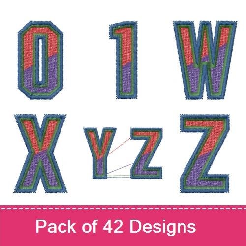 Colorblock Numbers Embroidery Designs Bundle – Colorblock Number 0, Colorblock Number 1, Colorblock Number 2 & More (42 Designs)