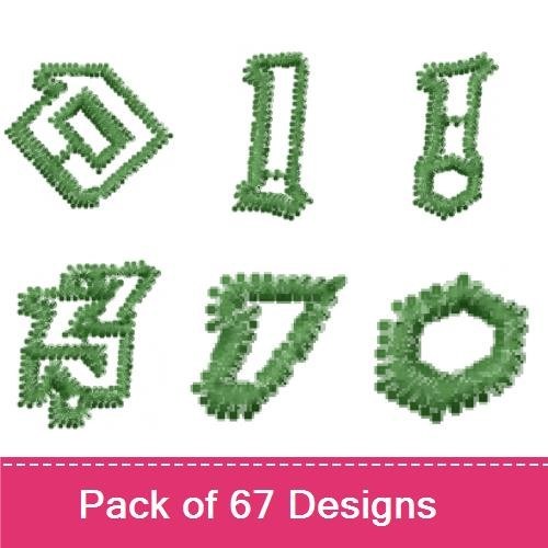 Floral Alphabet Embroidery Bundle – Floral Letter A, Floral Letter B, Floral Letter C & More (67 Designs)