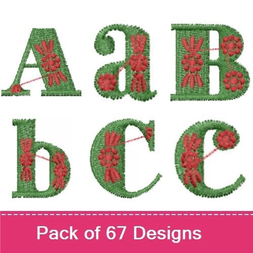Floral Alphabet & Numbers Embroidery Designs Bundle – Floral Number 0, Floral Number 1, Floral Number 2 & More (67 Designs)