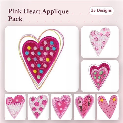 Applique Hearts