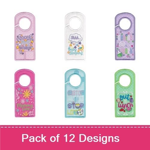 ITH Door Hanger Embroidery Designs Bundle – Santa Stop Here, Sassy Cat, Cute Ghost & More (12 Designs)