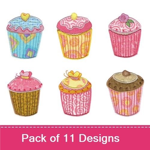 Cupcakes Applique Too