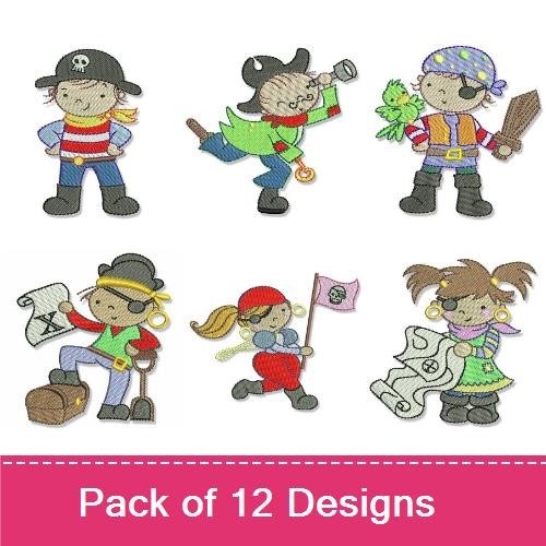 Pirate Embroidery Bundle – Adventurous Designs (12 Designs)