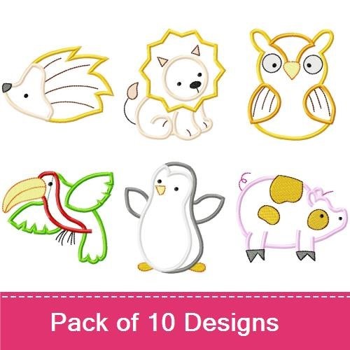 Sweet Applique Animals Too