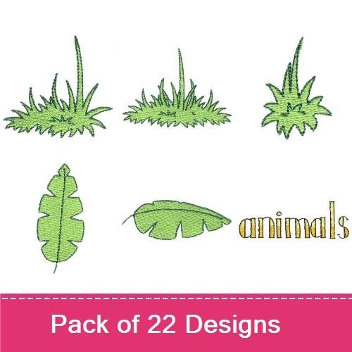 Cute Safari Animals Embroidery Bundle – Elephant, Camel, Monkey, Lion, Giraffe & More (22 Designs)