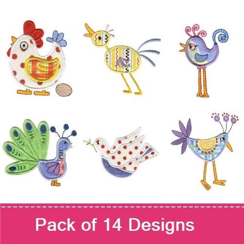 Feathered Friends Applique