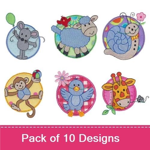 Animal Embroidery Bundle – Cute Characters (10 Designs)