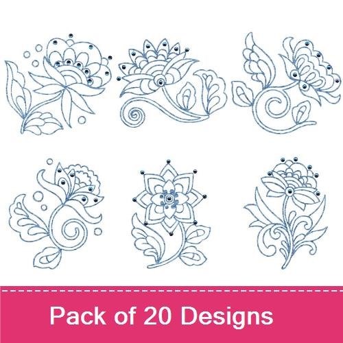 Jacobean Redwork