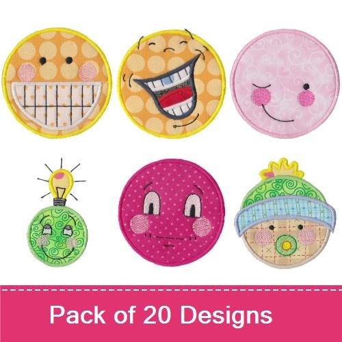 Silly Faces Applique